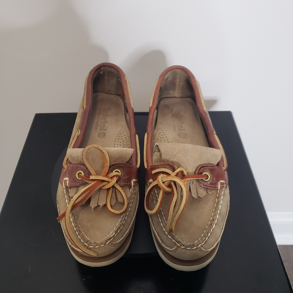 Timberland Boat Shoes Classic Waterproof Leather Handsewn Women's Size 8.5 - Picture 2 of 9